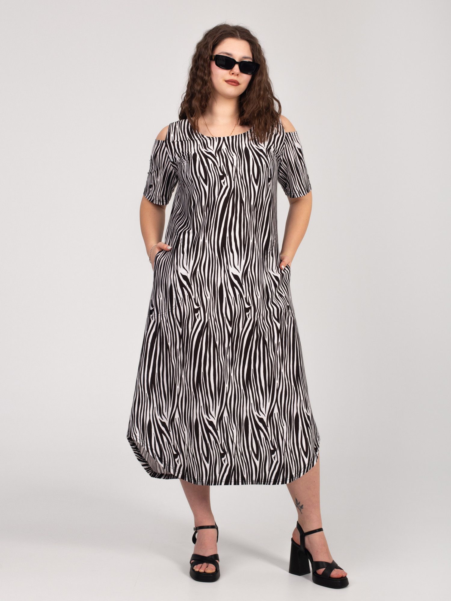 Платье женское кулирка "ВЛАДА" ЗЕБРА