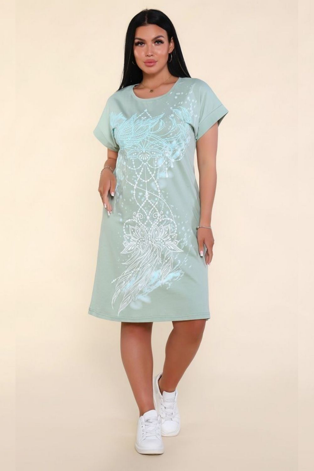 452 Туника Northern lights - фисташковый