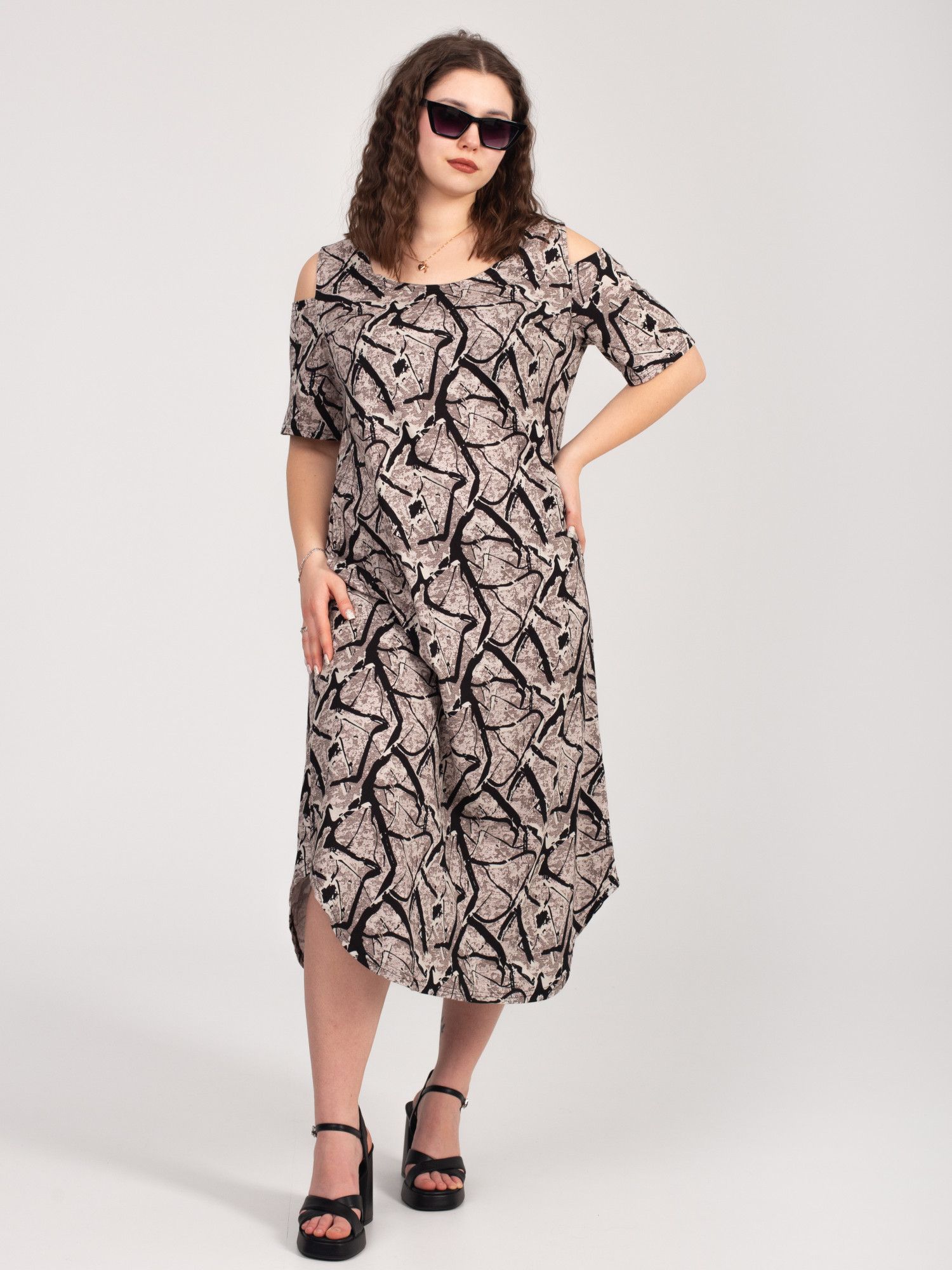 Платье женское кулирка "ВЛАДА" КАКАО