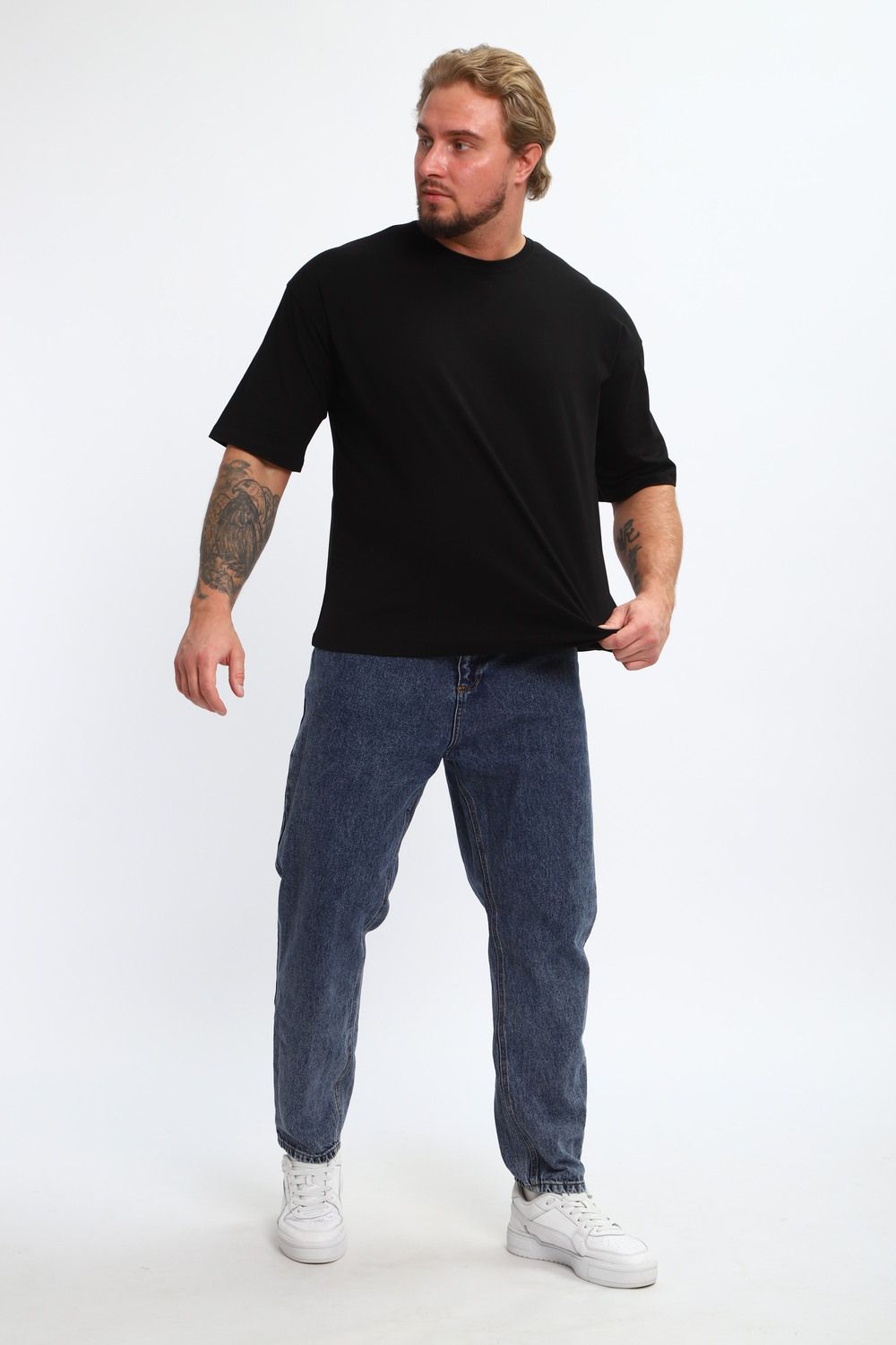 Футболка мужская оверсайз 26015 - черный