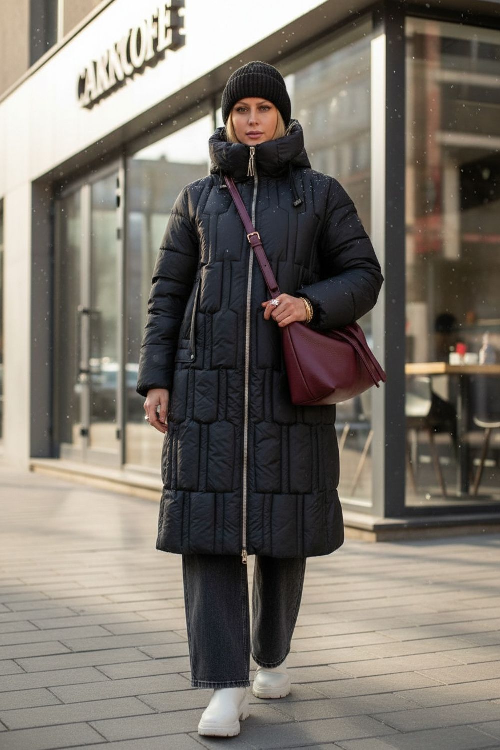 Зимняя куртка большие размеры, арт.28126 - черный