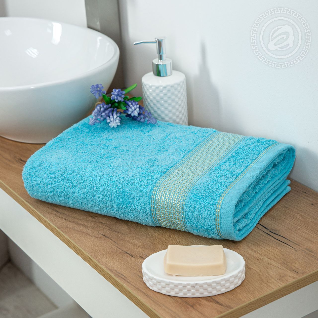 Полотенце махровое Палитра (голубой) ПМА-70.140У