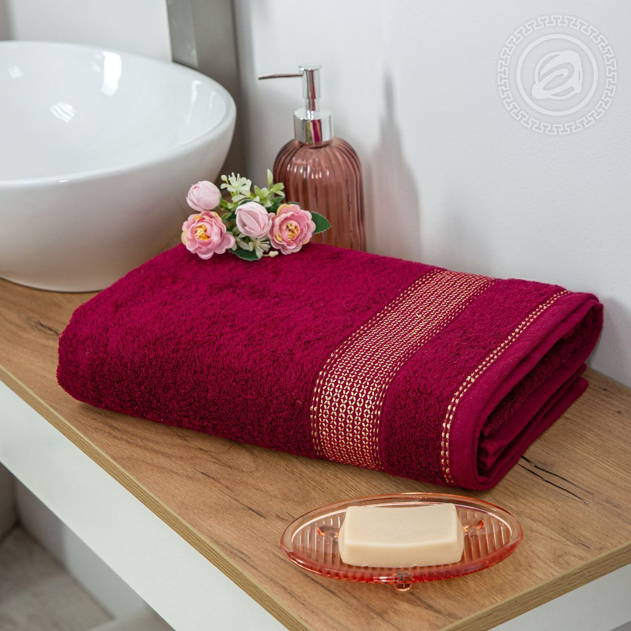 Полотенце махровое Палитра (бордовый) ПМА-70.140У