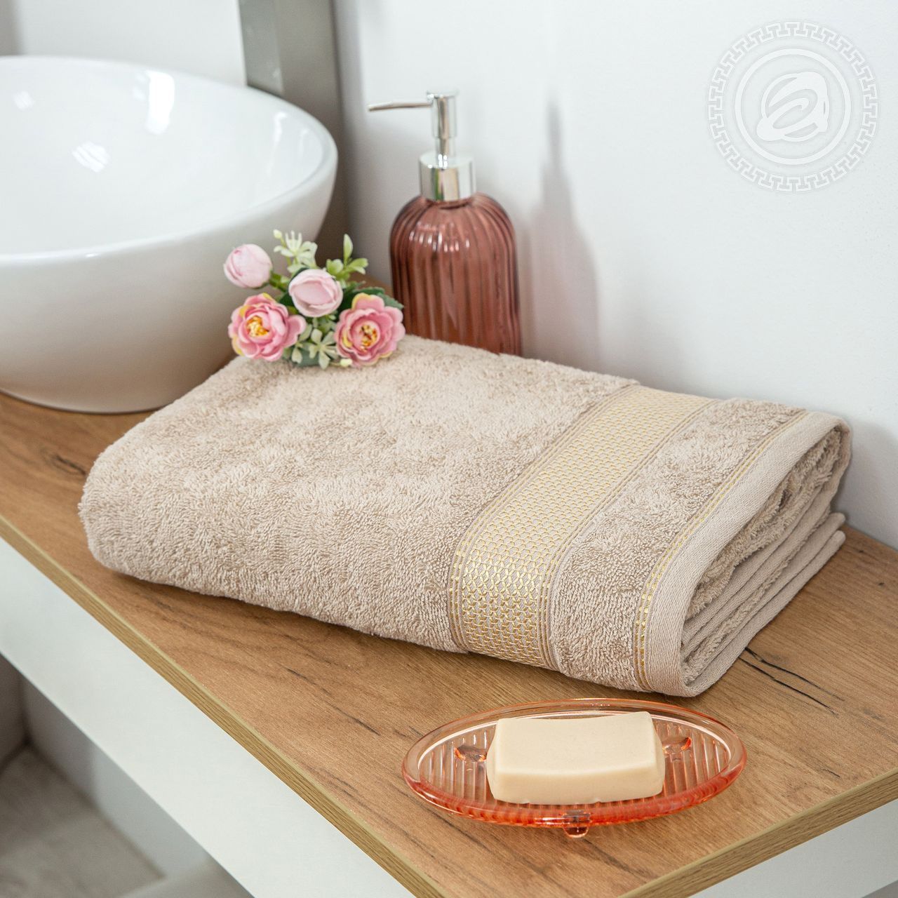 Полотенце махровое Палитра (бежевый) ПМА-70.140У