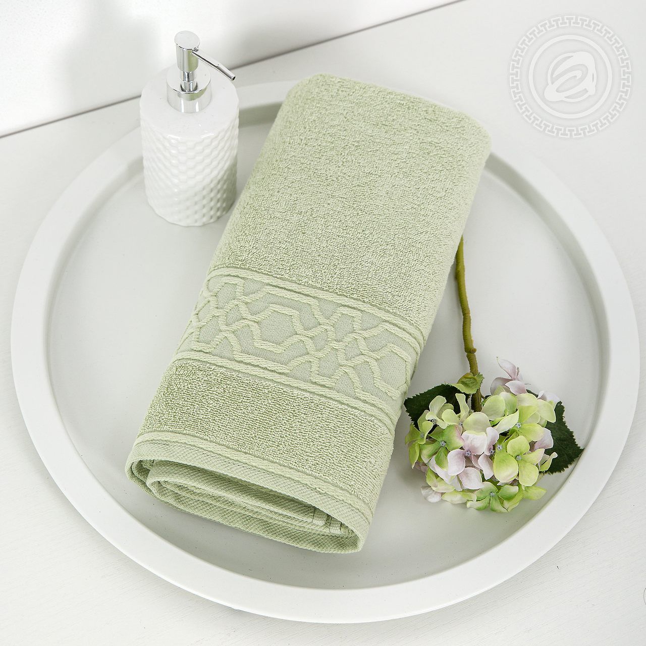 Полотенце махровое Ажур (ментоловый) ПМА-70.140У