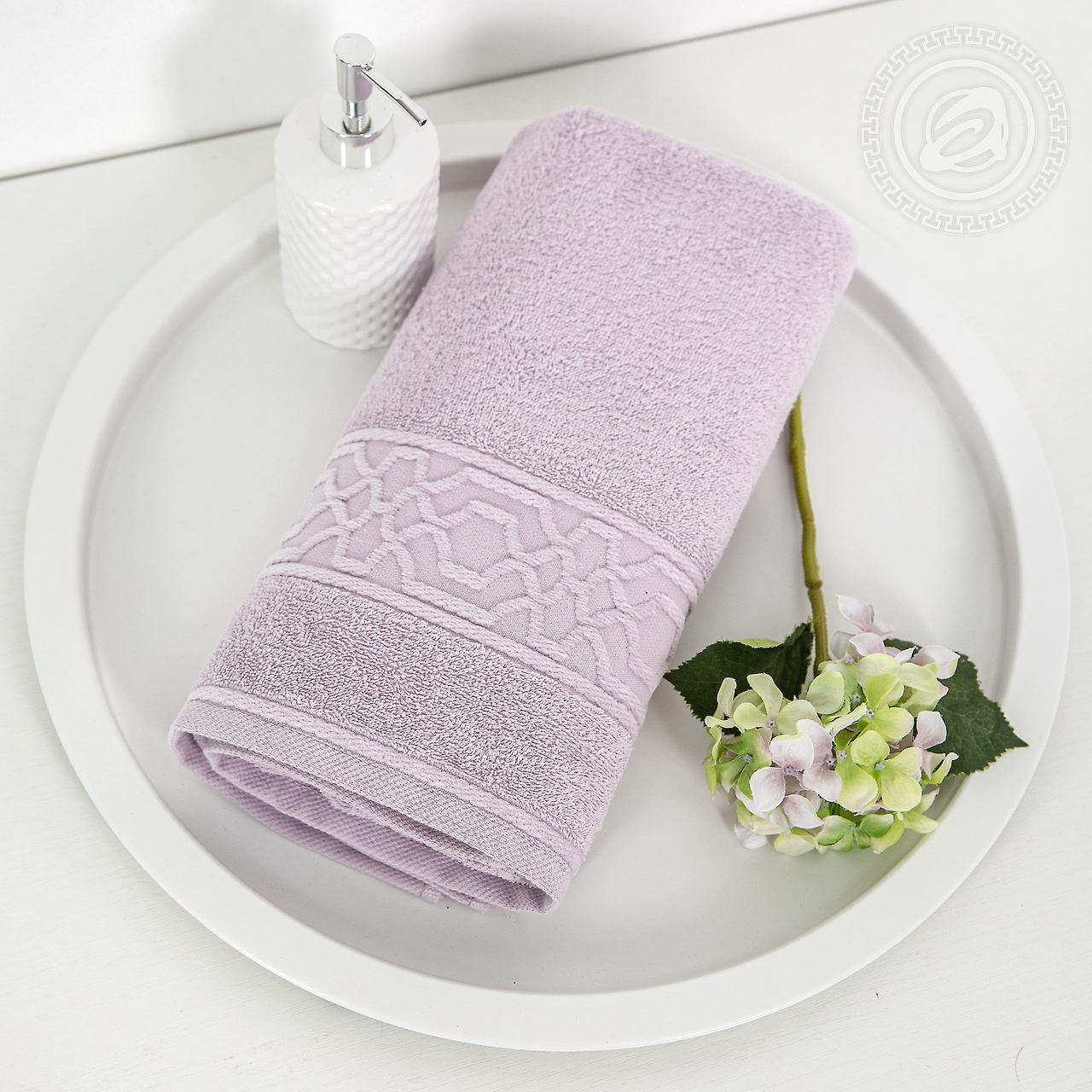 Полотенце махровое Ажур (светло-лавандовый) ПМА-70.140У