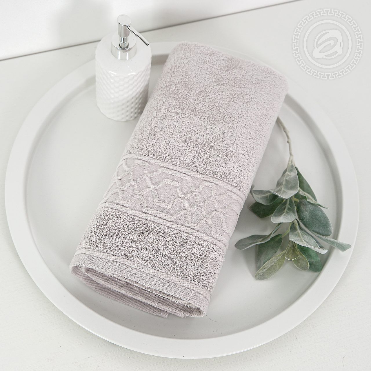 Полотенце махровое Ажур (светло-серый) ПМА-70.140У