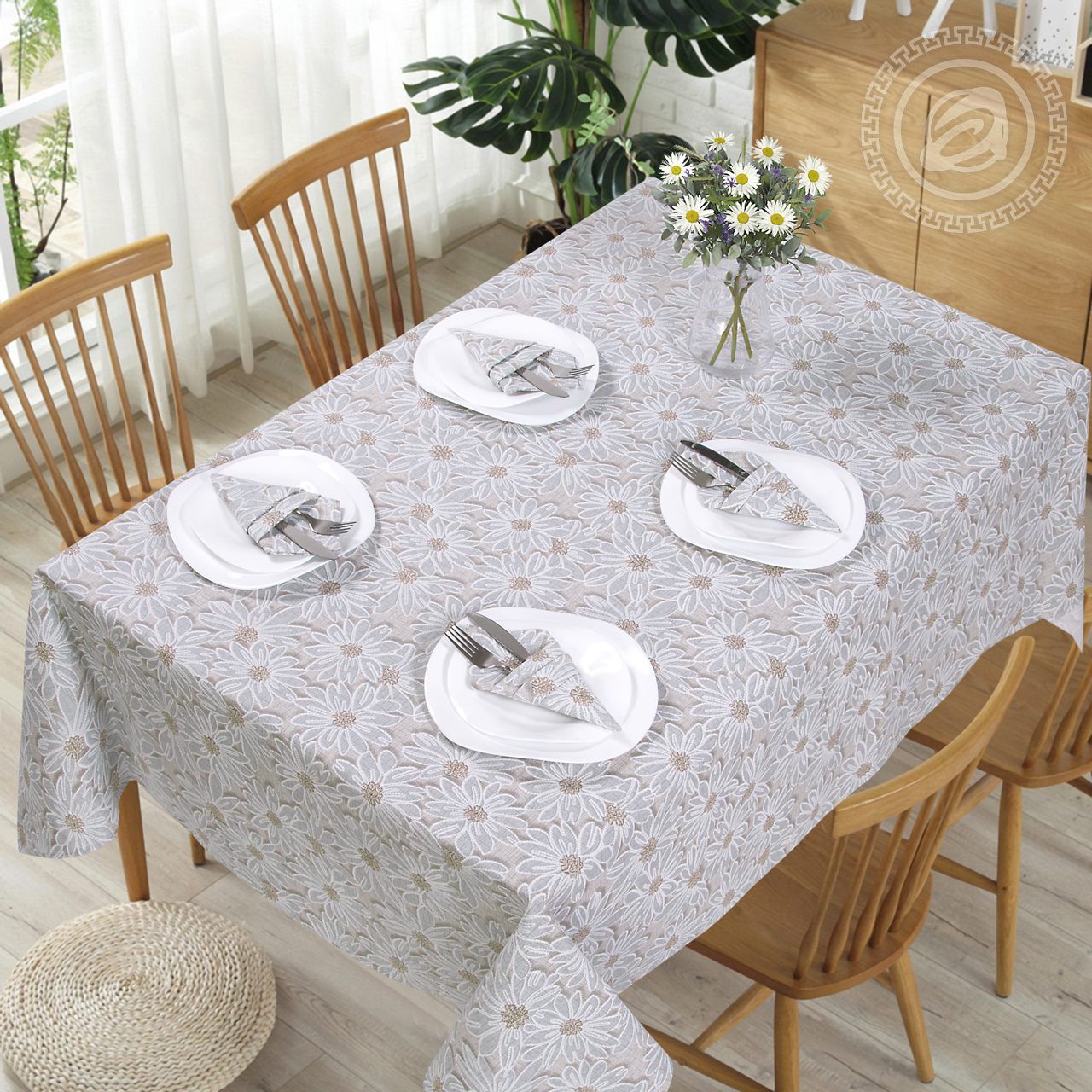 Набор столового белья София серая СБ.135.220