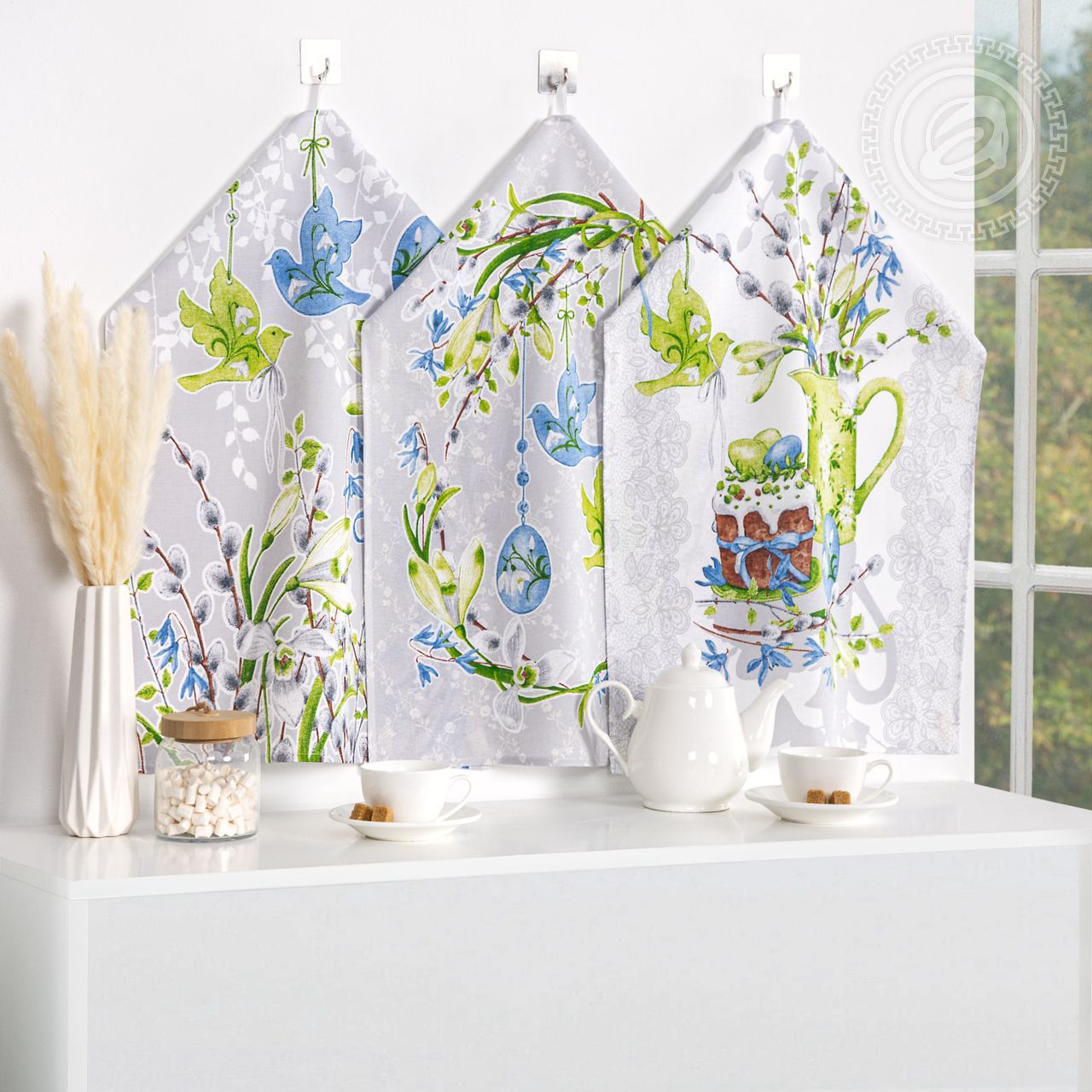 Набор полотенец из рогожки Пасха 2Н_ПКР.45.60