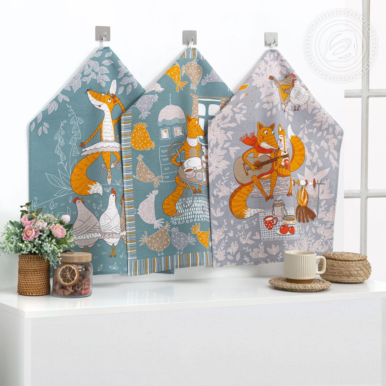 Набор полотенец из рогожки Кумушка 2Н_ПКР.45.60