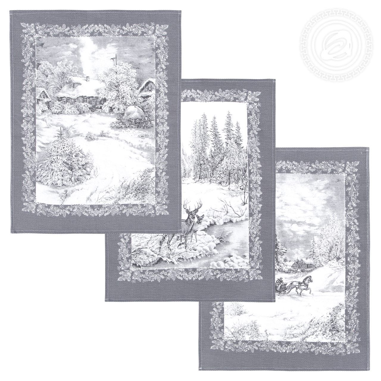 Набор полотенец из рогожки Сочельник 2Н_ПКР.45.60