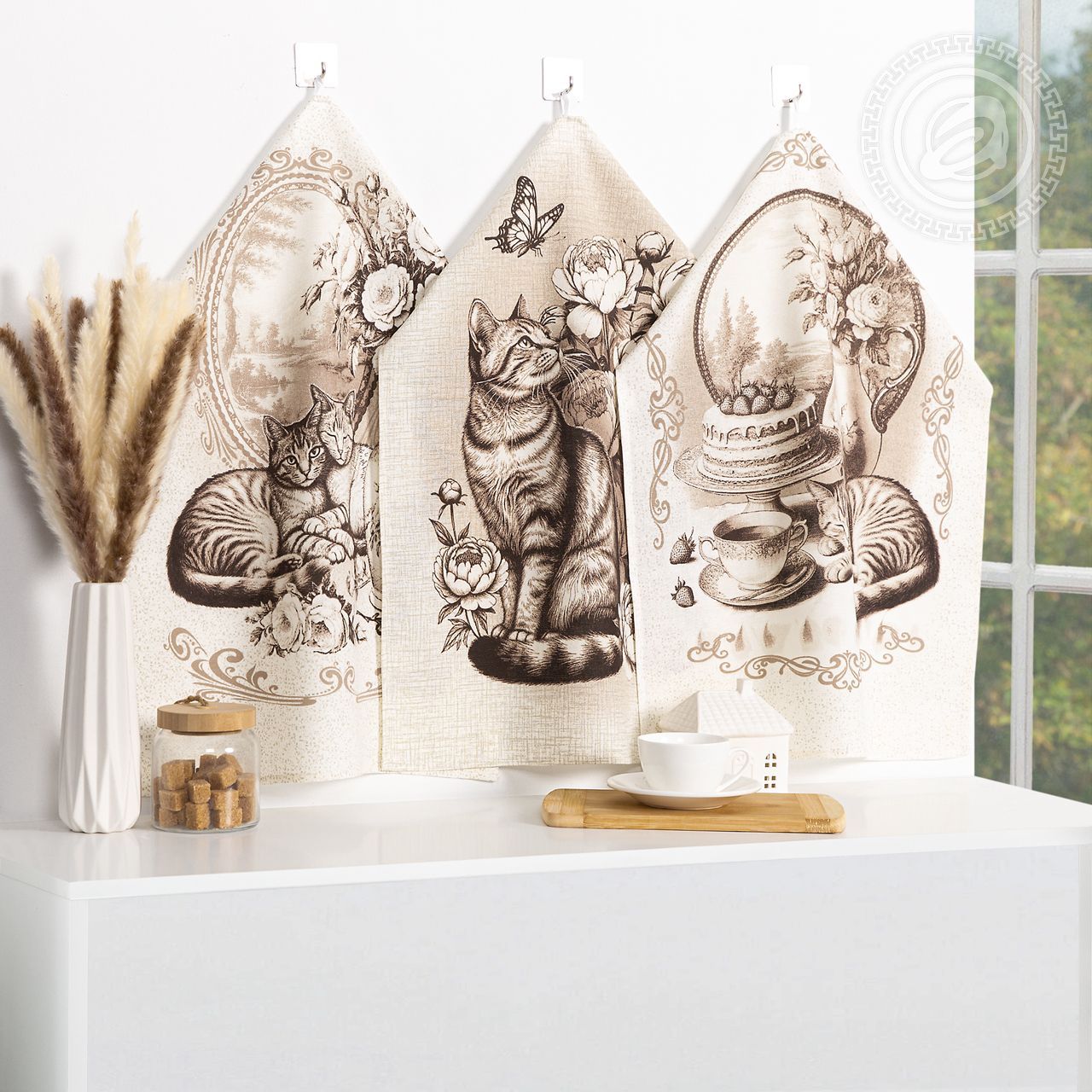 Набор полотенец из рогожки Ностальгия 2Н_ПКР.45.60