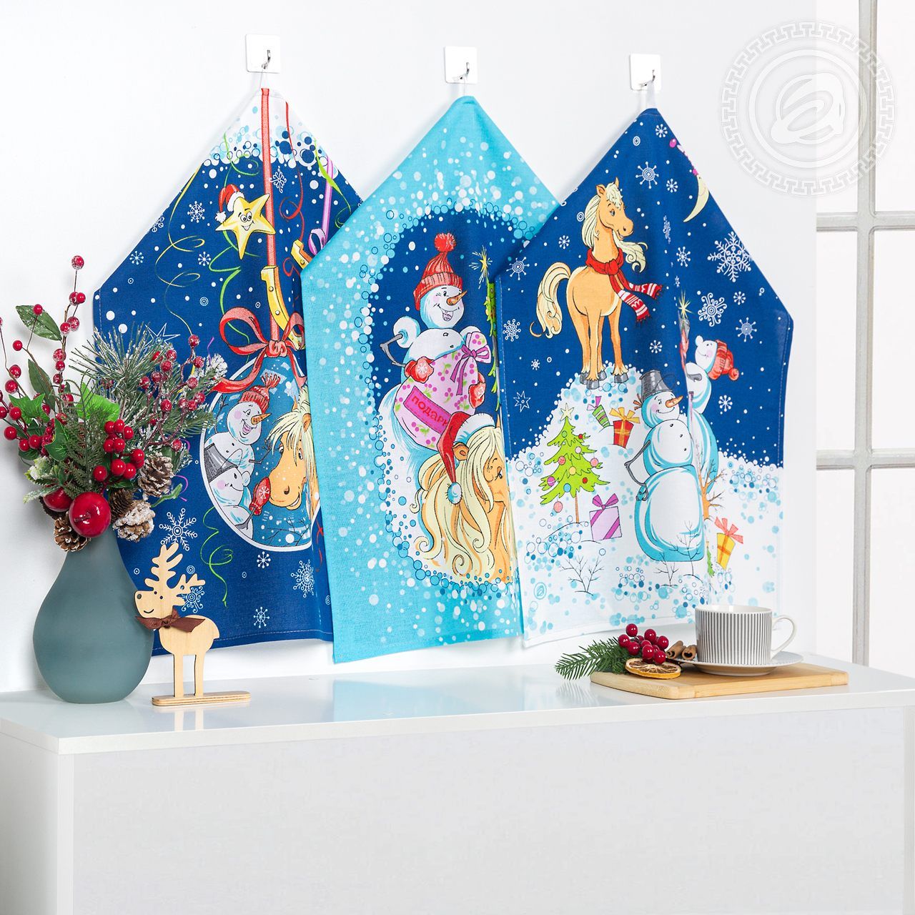 Набор полотенец из рогожки Каникулы 2Н_ПКР.45.60