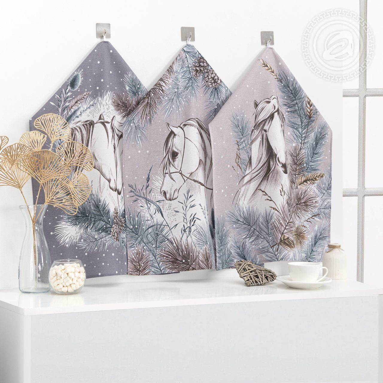 Набор полотенец из рогожки Поэма 2Н_ПКР.45.60