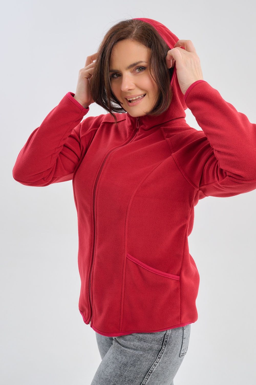 Толстовка женская 75011 - бордовый