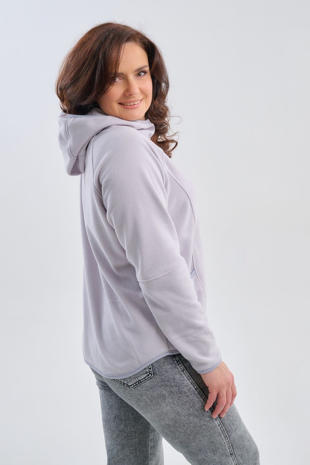 Толстовка женская 75011 - жемчужно-серый