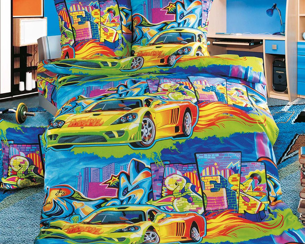 Постельное белье Граффити 1 Перкаль - мультиколор