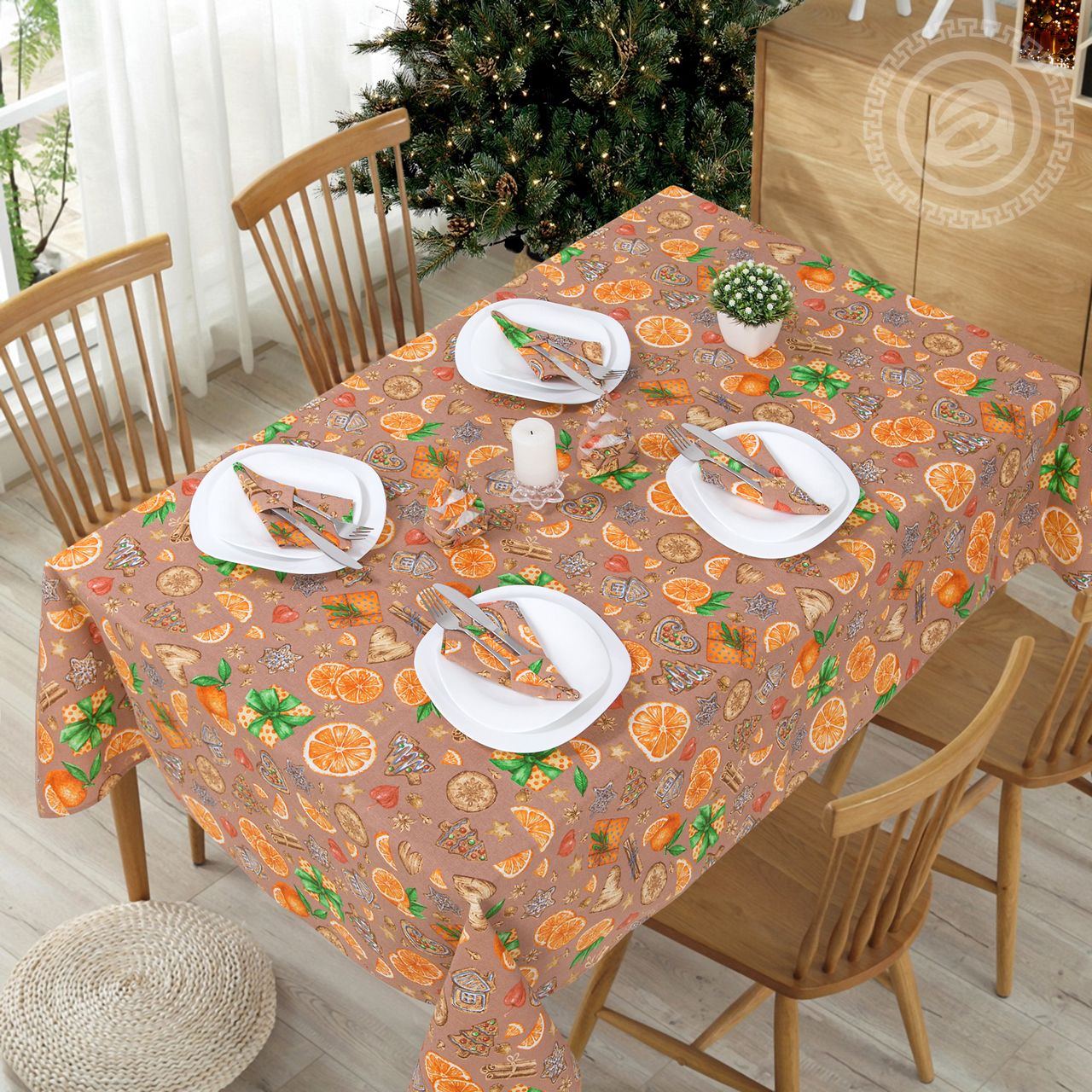 Набор столового белья Цитрус бежевый СБ.135.220