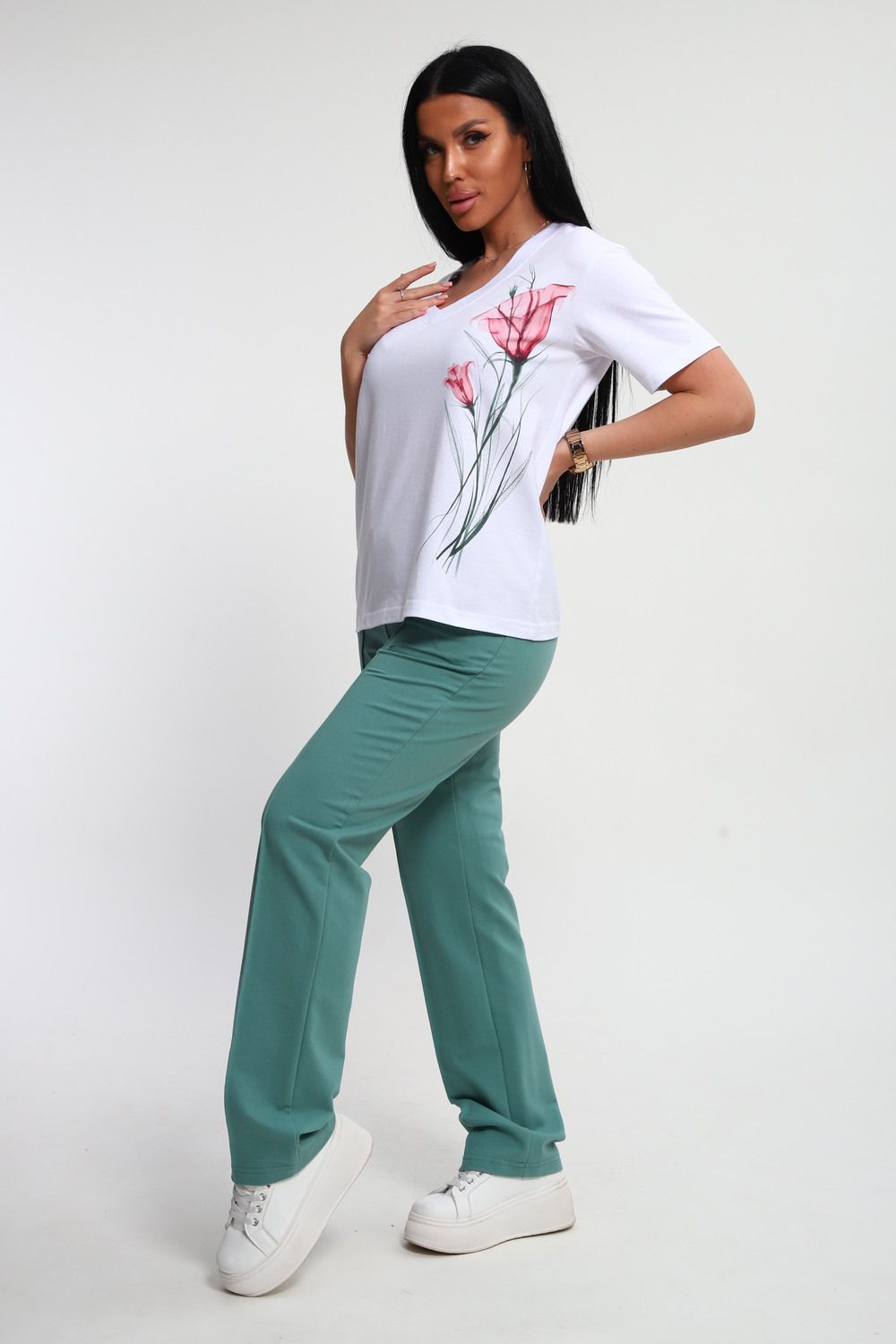 Костюм 74724 - изумрудный