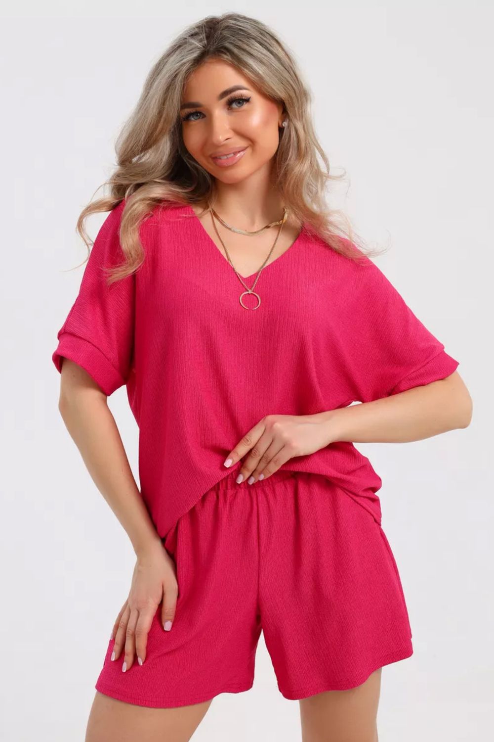 Костюм с шортами КЖ-005 Жатка - фуксия