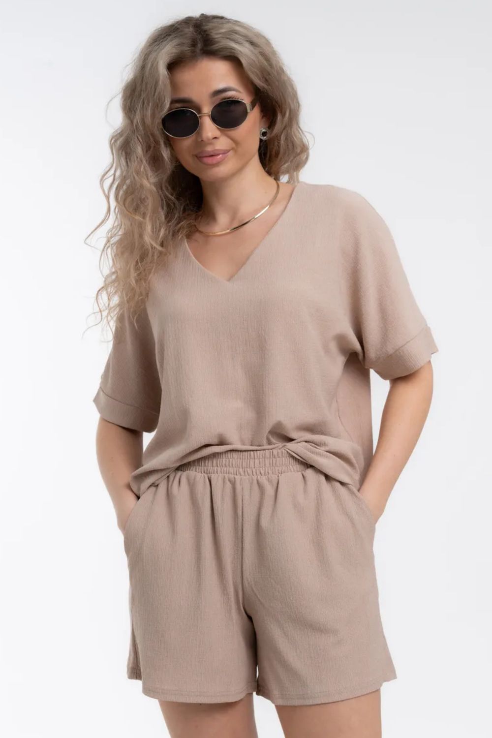 Костюм с шортами КЖ-005 Жатка - какао