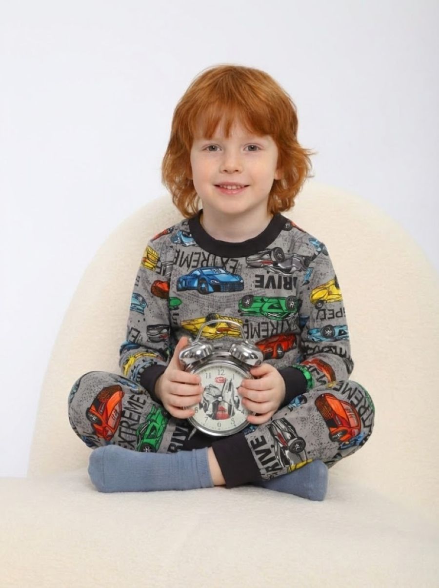 Пижама для мальчика Гонки арт. ПМ-013-061 - мультиколор