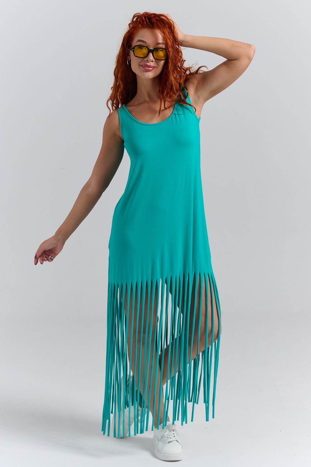 7488 Платье женское - зеленый