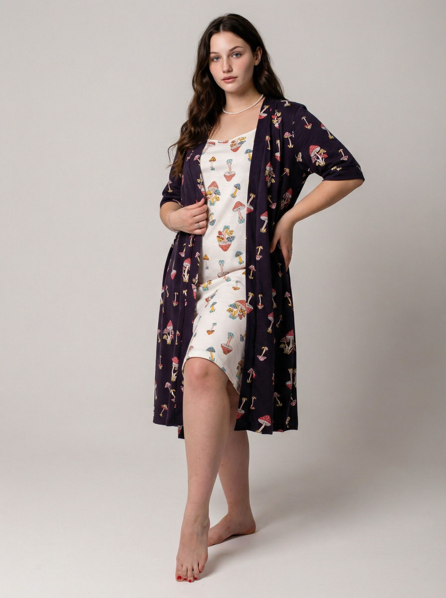 Комплект женский кулирка "АГАТА" ГРИБОЧКИ