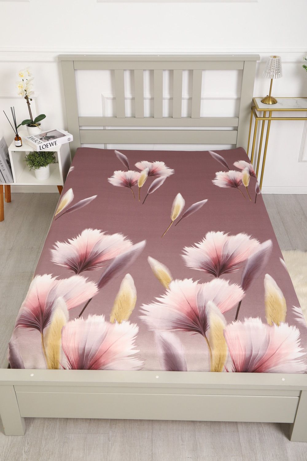 Простыня бязь ГОСТ Вечерние грёзы - серо-фиолетовый