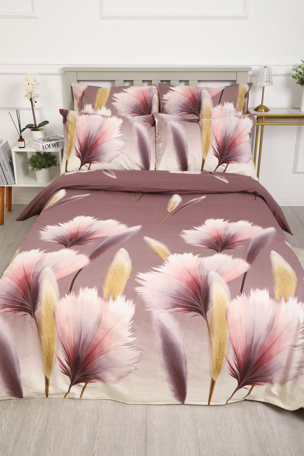 Пододеяльник бязь ГОСТ Вечерние грёзы - серо-фиолетовый