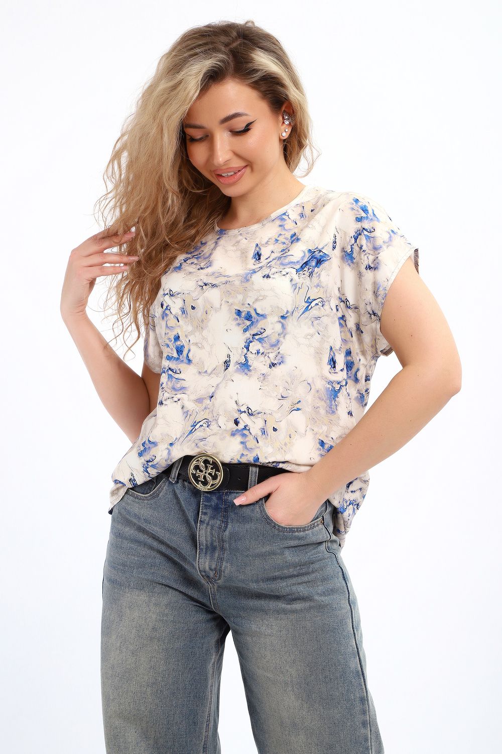 Блузка 069 - бежевый