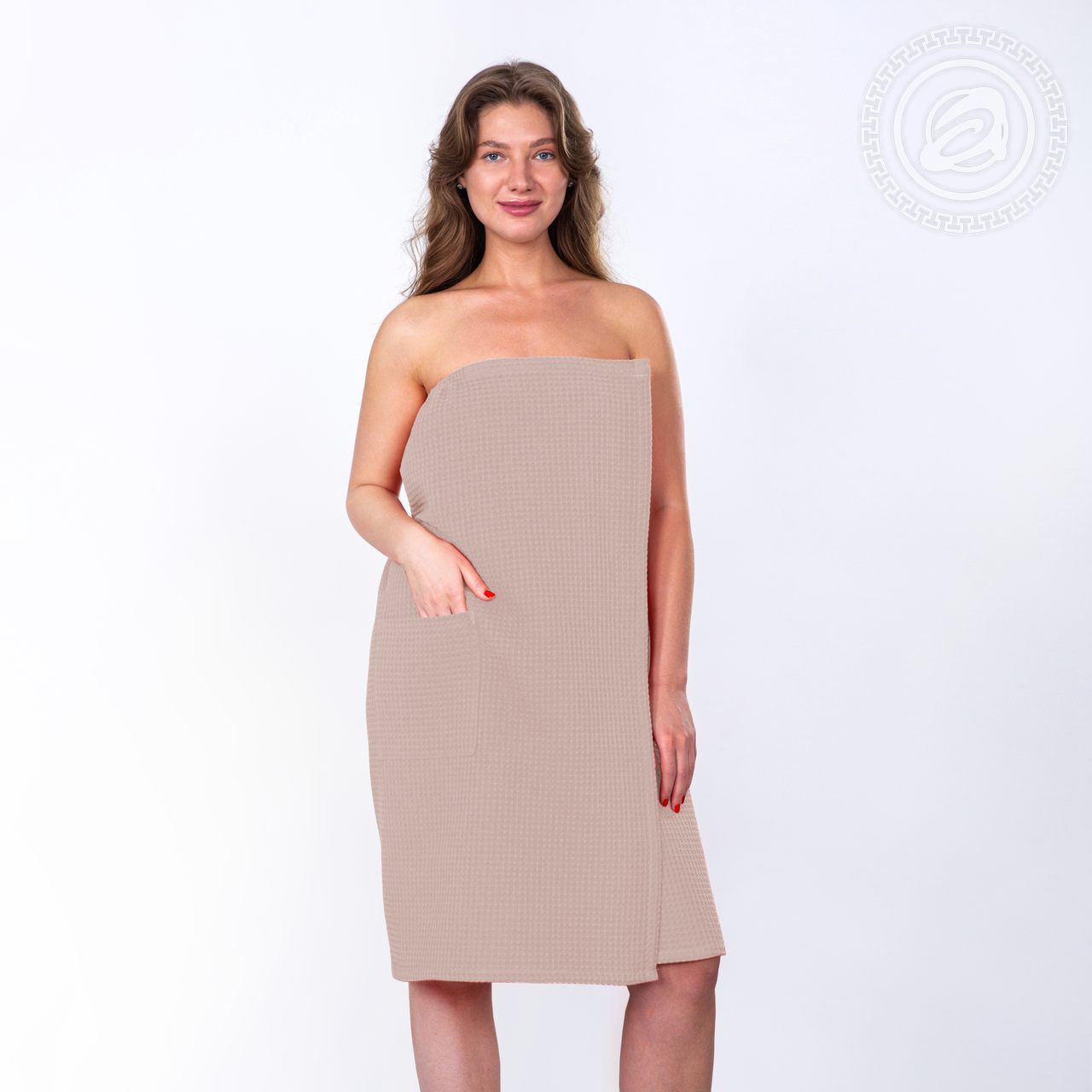 Килт для бани и сауны женский (бежевый) ПК.100.150