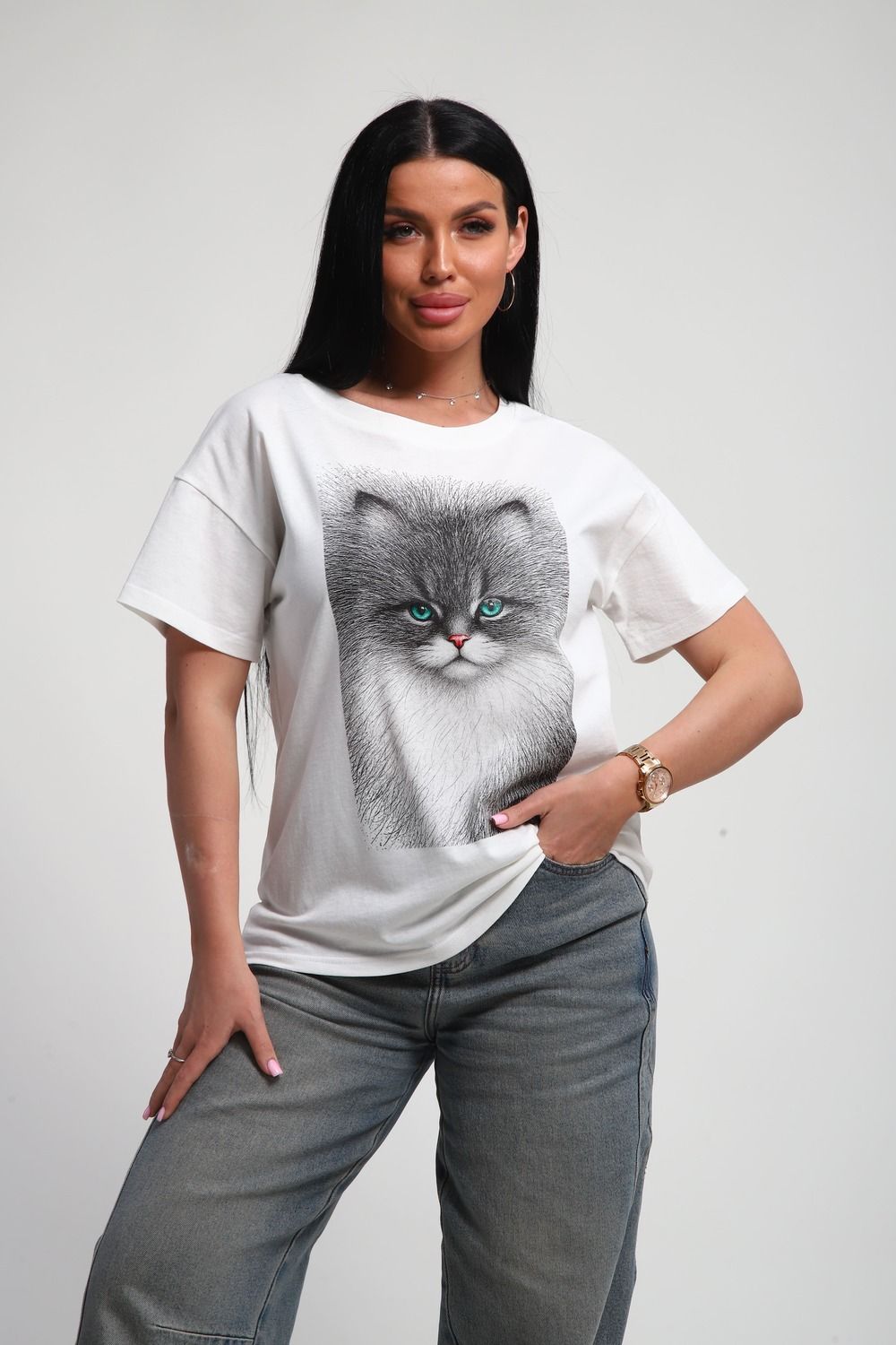 85667 футболка женская - белый