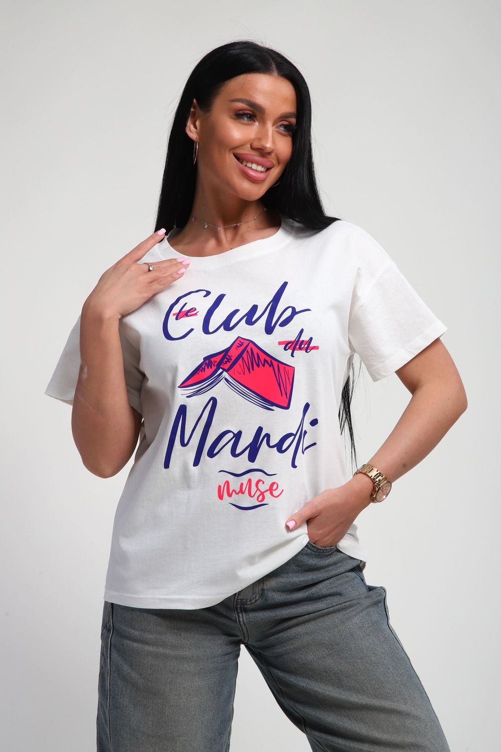 85666 футболка женская - белый