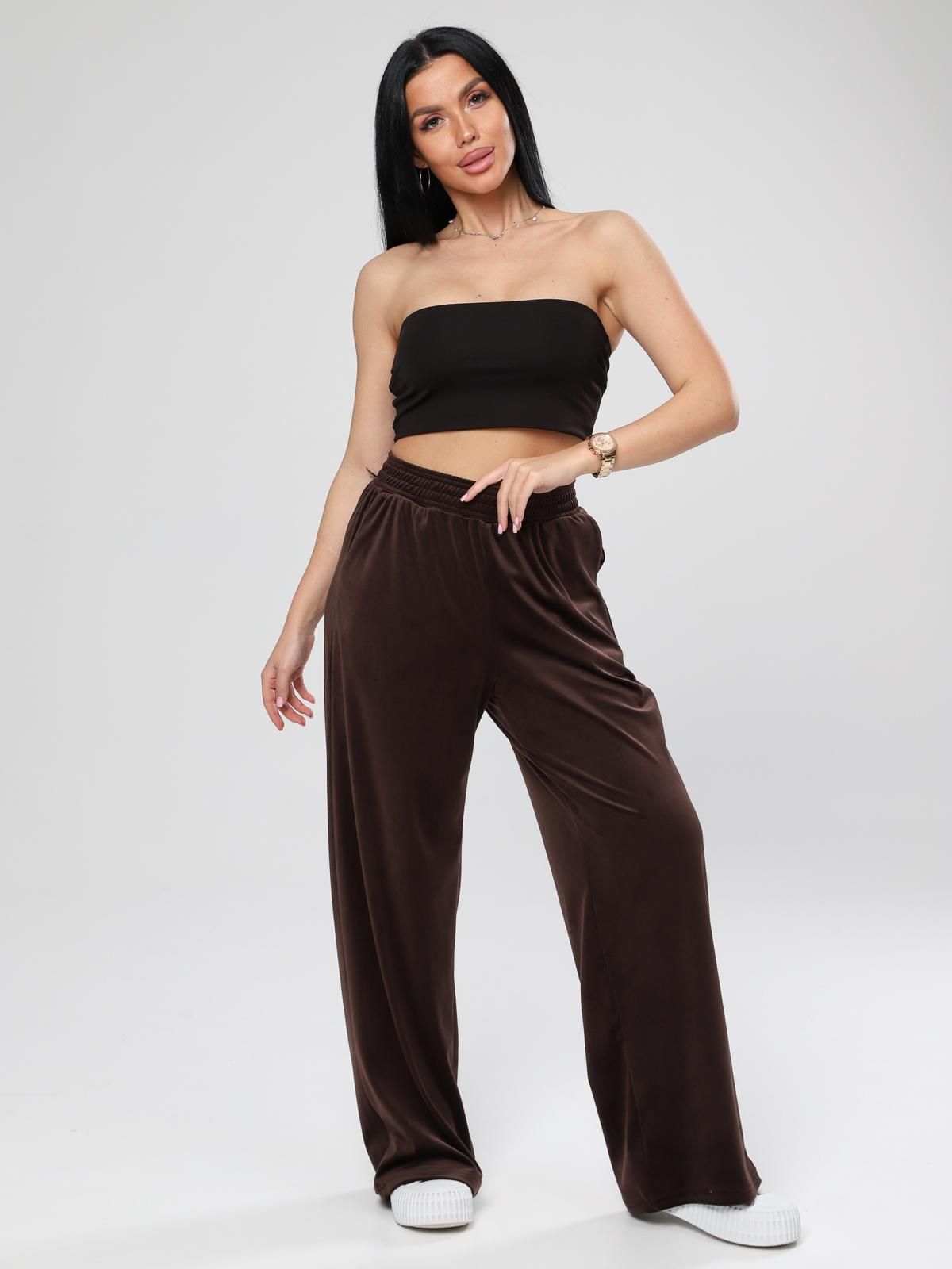 Марлена макси - брюки шоколадный