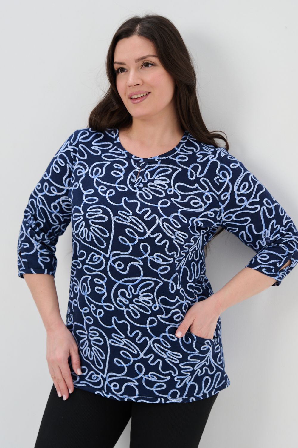 21621 Блузка - синий