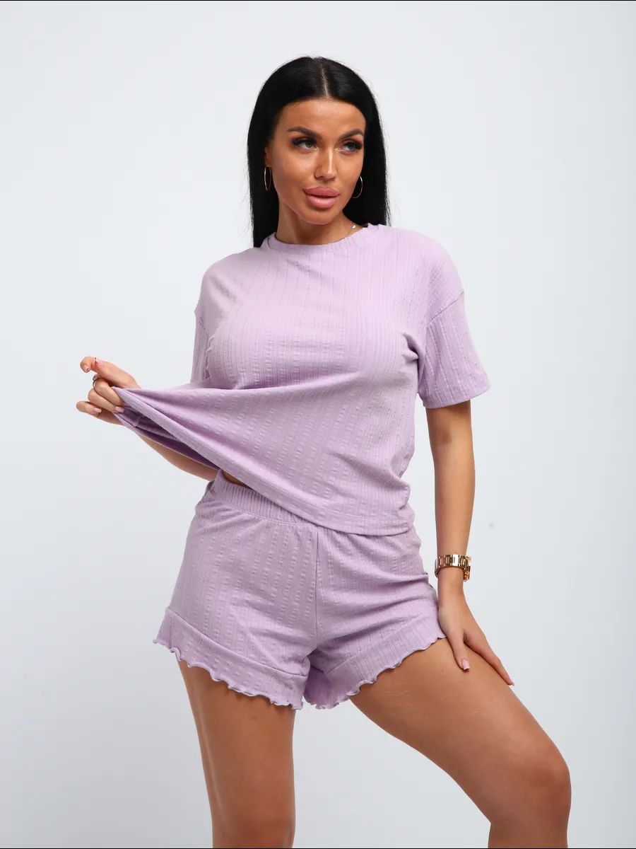 150 Костюм с шортами - сирень