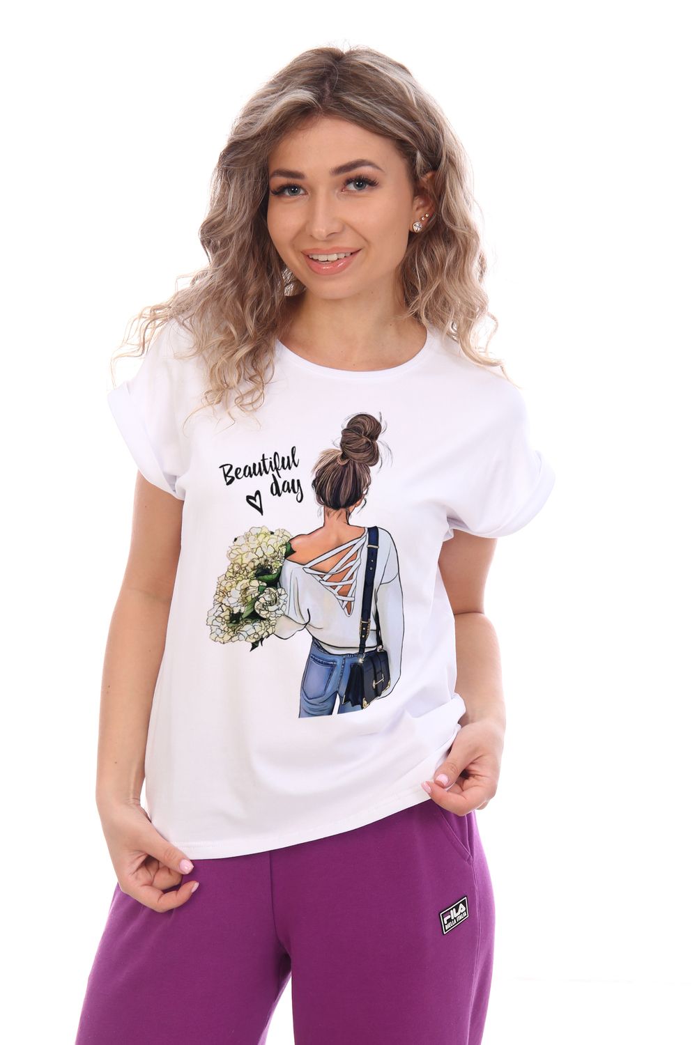 Футболка женская ФЖ013 - белый