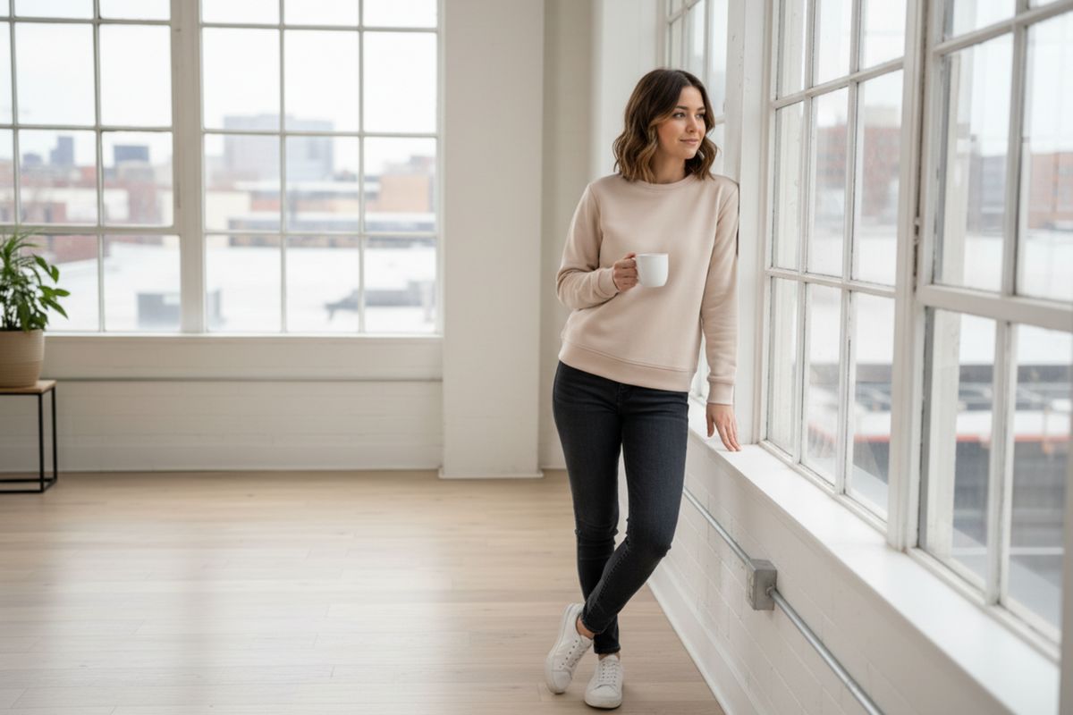 Лонгслив женский арт. 1065 - бежевый