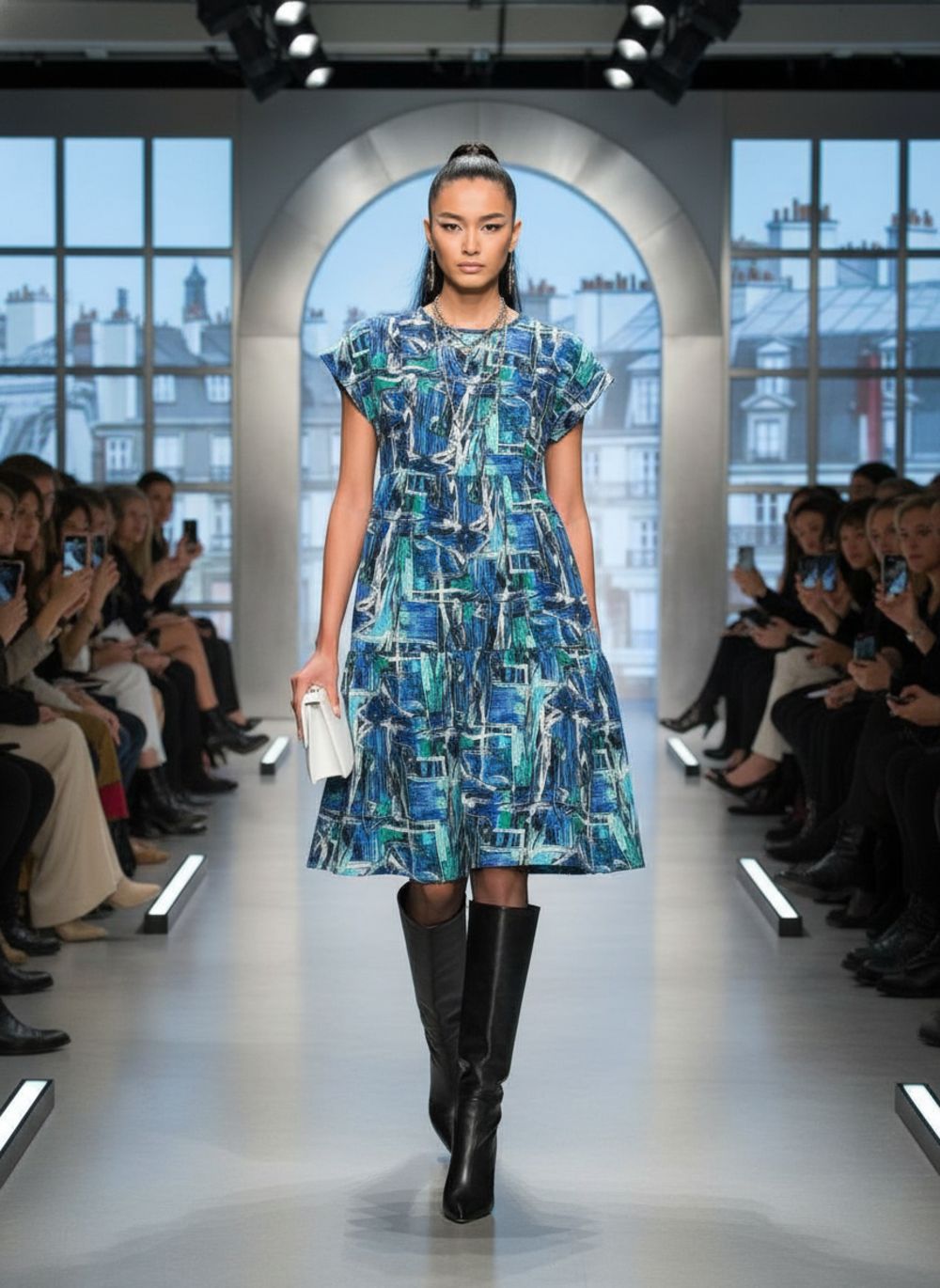 Платье женское арт. 1055 - синий