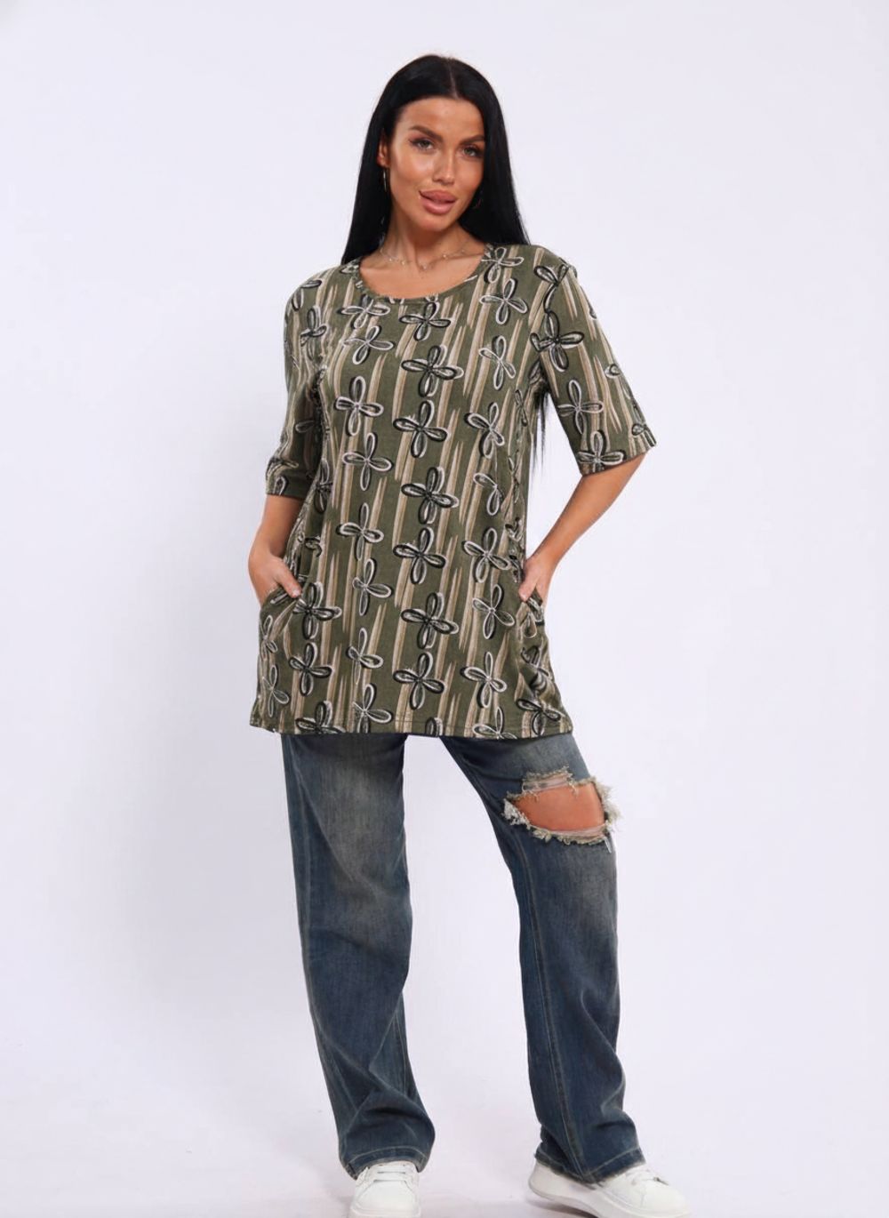 Футболка с карманами Арт. 699 - зеленый