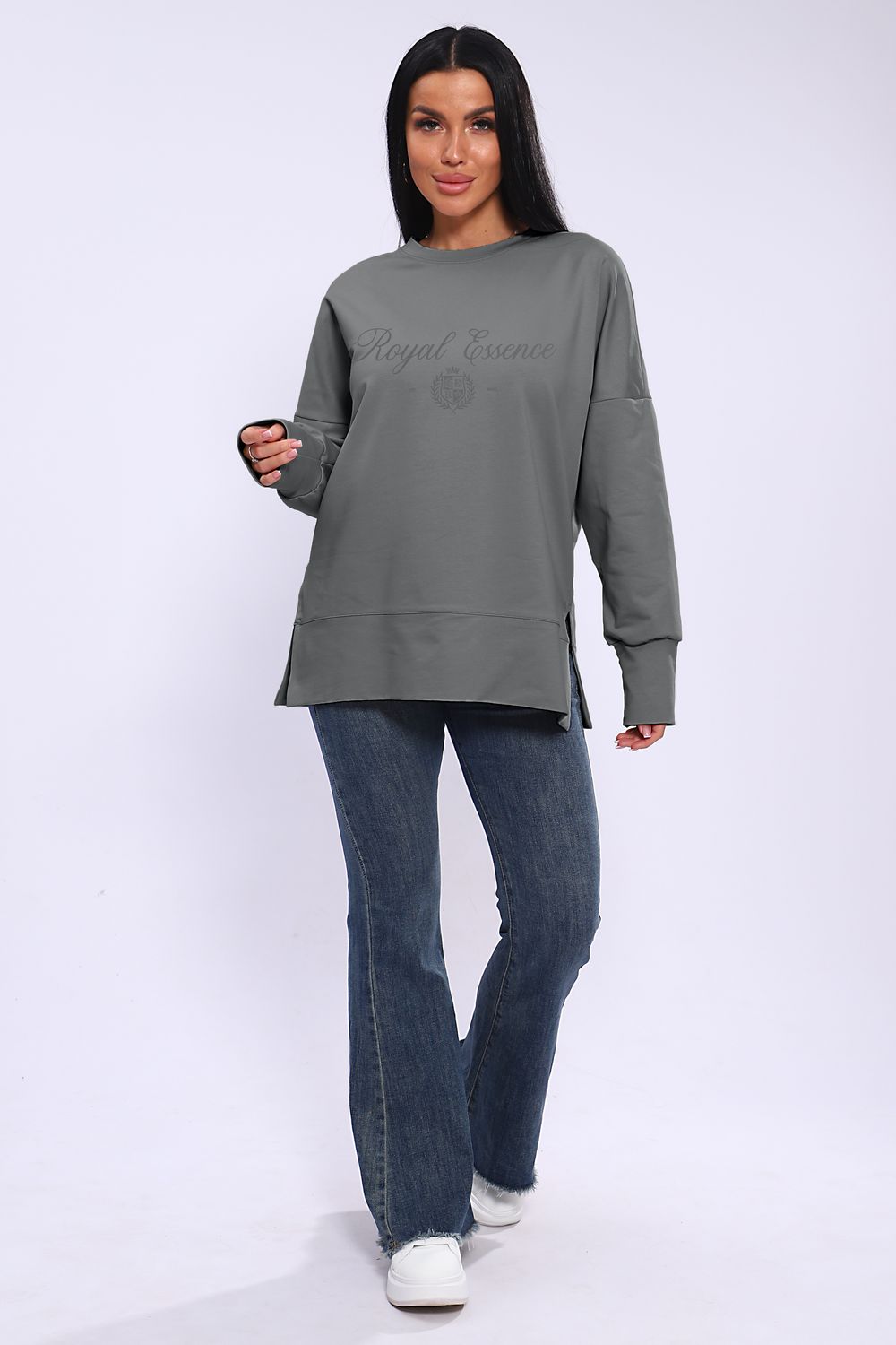 Лонгслив женский ЛЖ-013 - серый