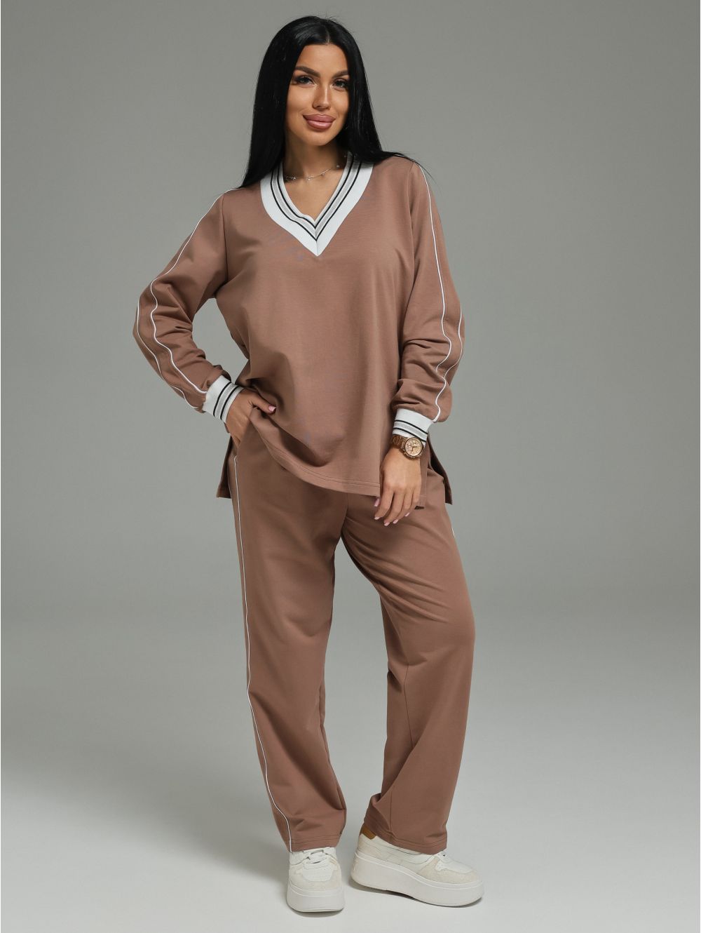 Акцент костюм женский (кофе)