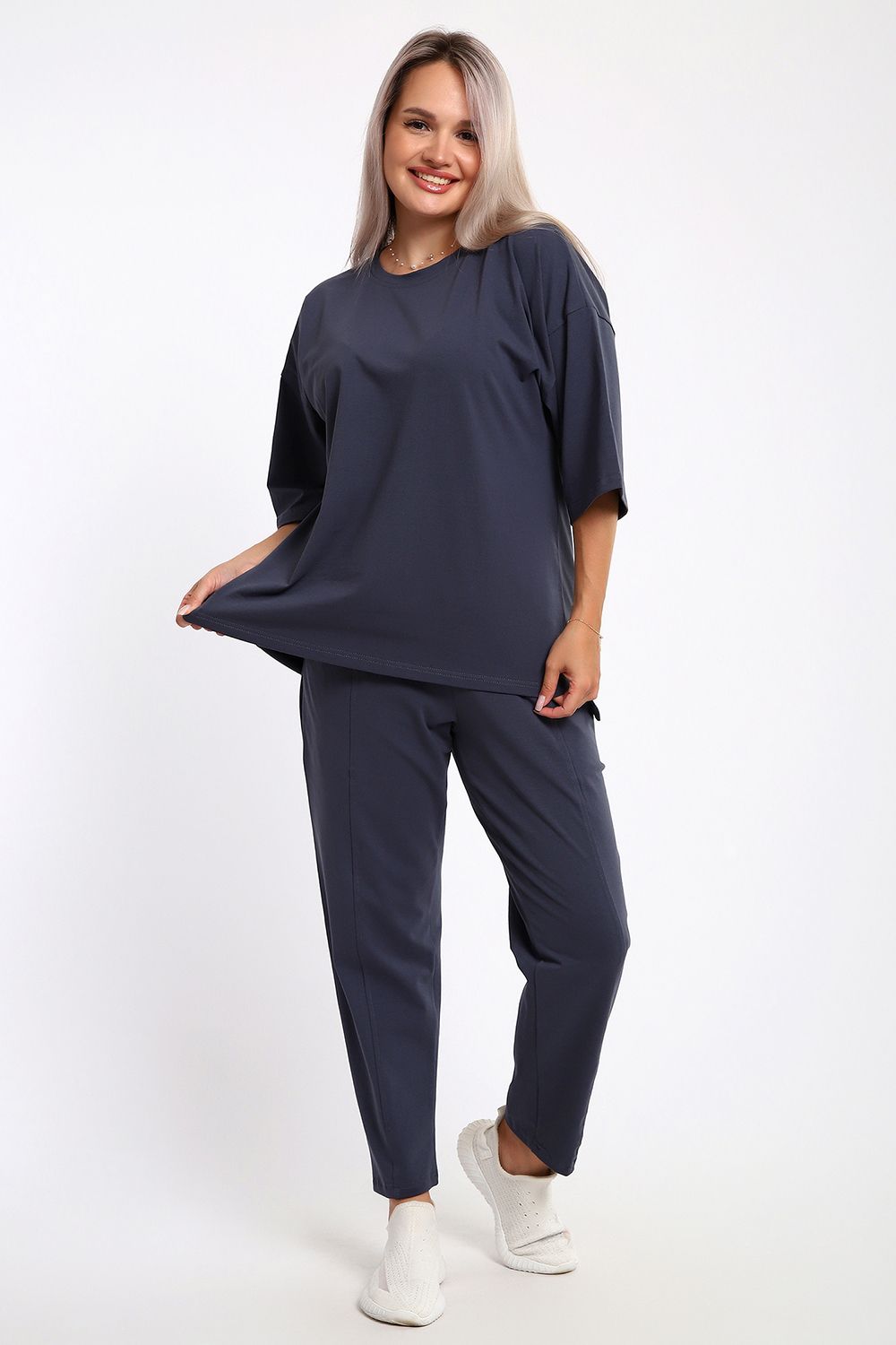 653 Костюм женский - серый