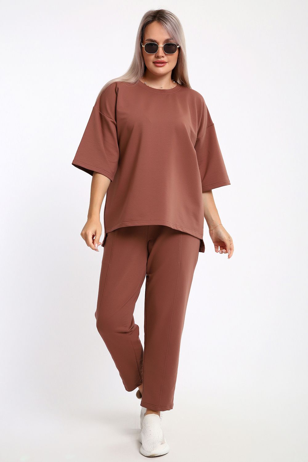 651 Костюм женский - шоколадный