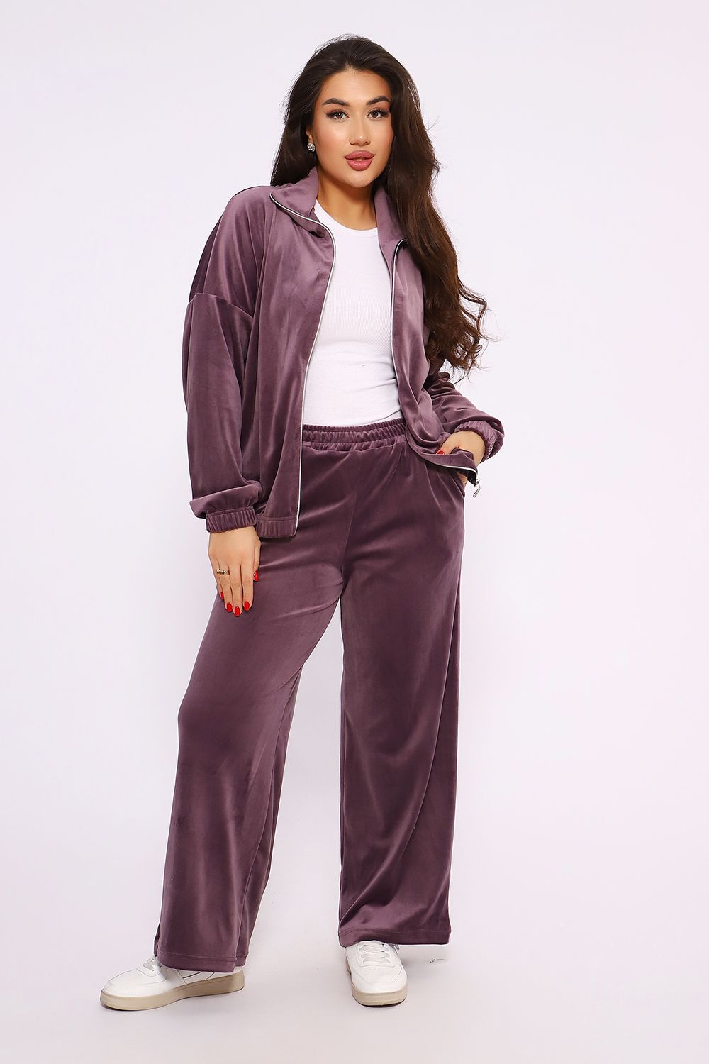 638 Костюм велюр Queen Bee - лиловый