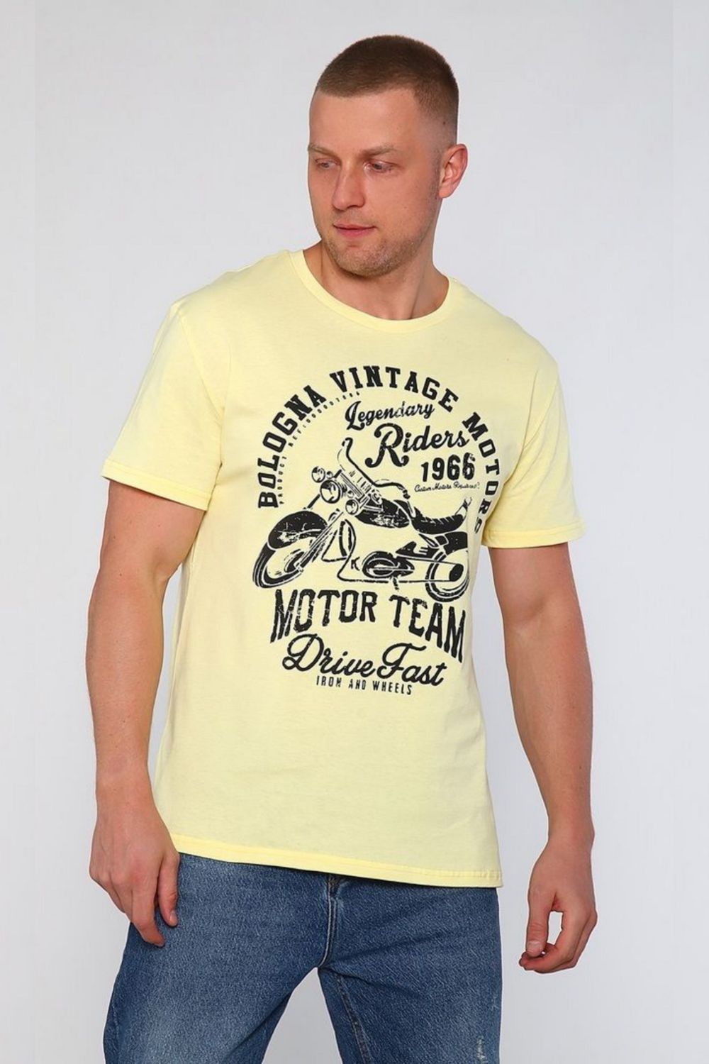 2225 Футболка Байкер - лимонный