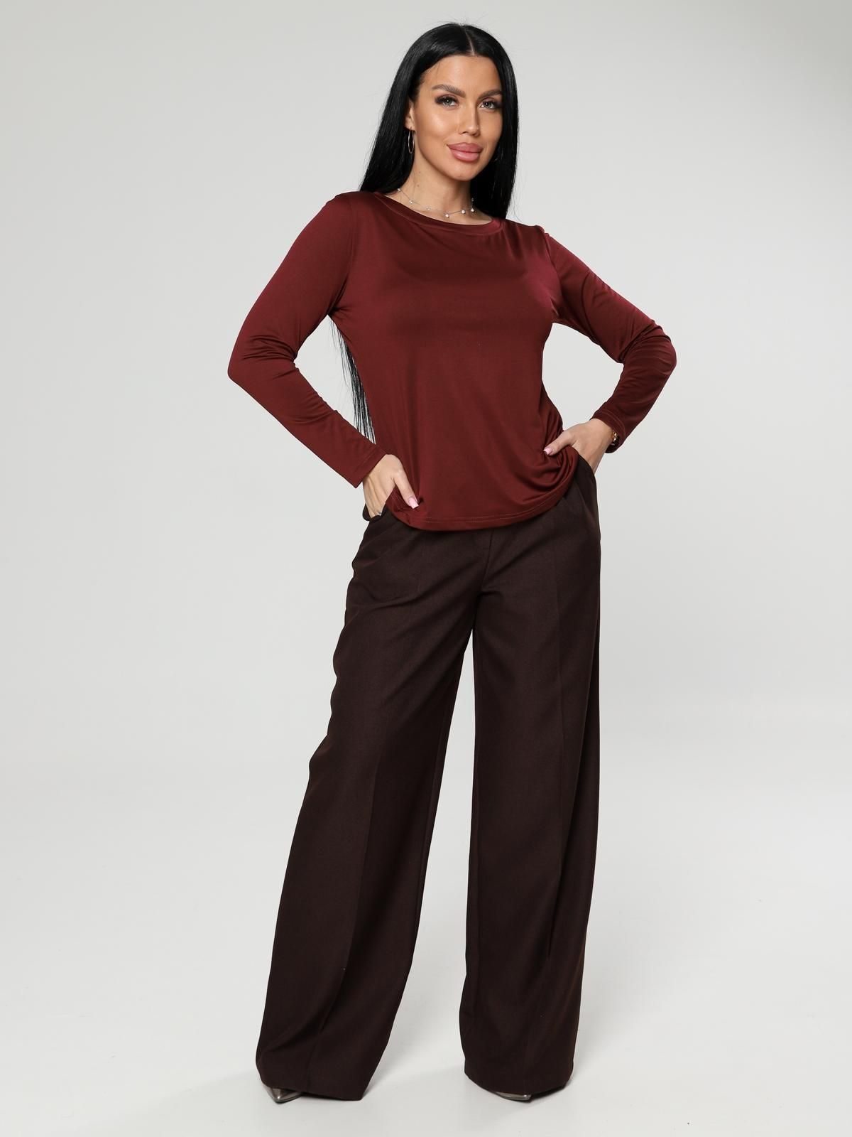 Энкар - лонгслив бордовый