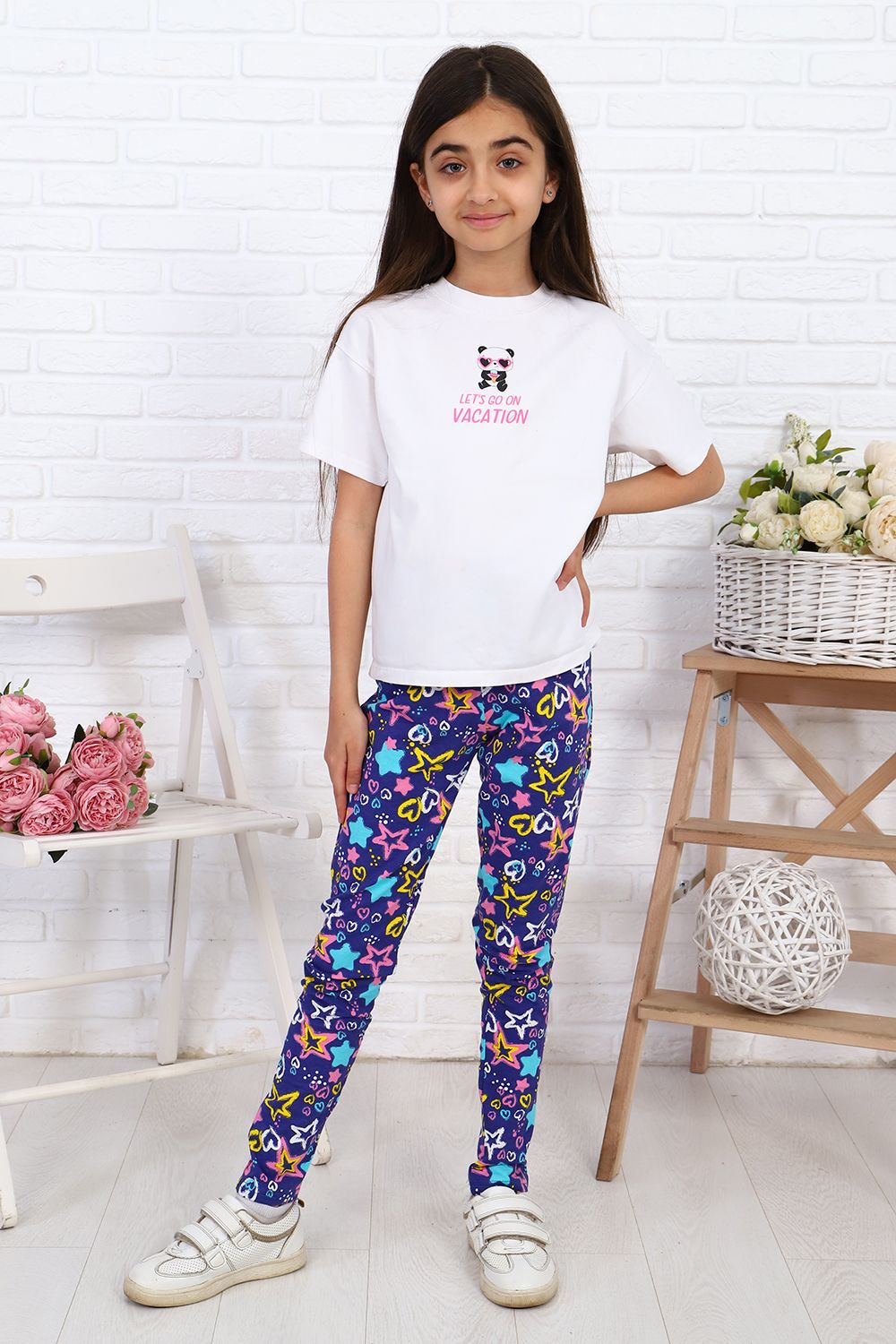 Легинсы 30154 - василек