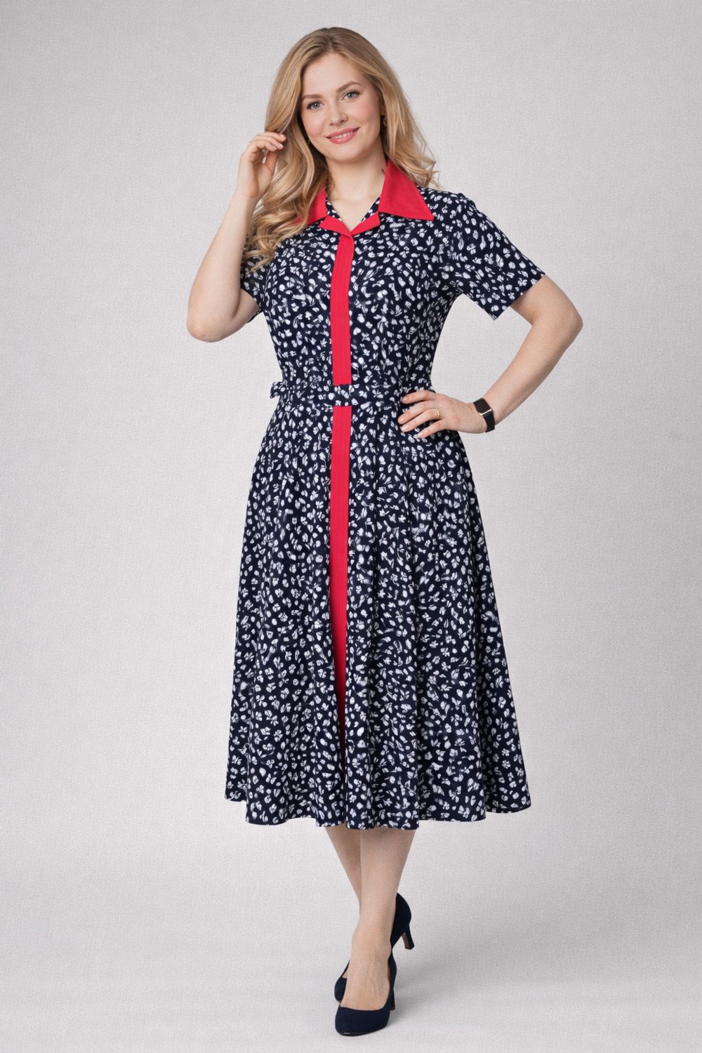 Платье 39065 - темно-синий